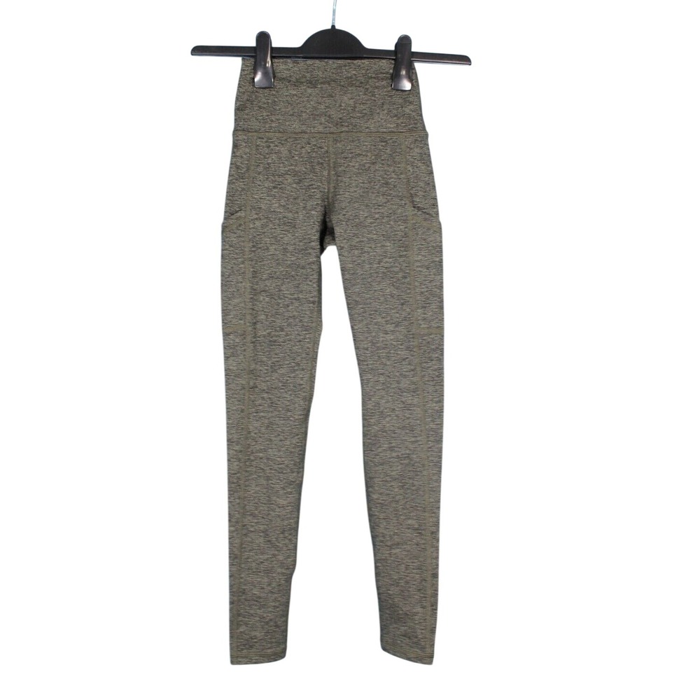 NWT OFFLINE AERIE Heather Green THE HUGGER High Waisted SIDE POCKETS Leggings XS